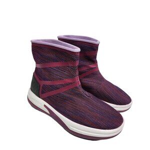 Lands End 474055 Action Pull On Ankle Boots Women's Size 7.5 Purple